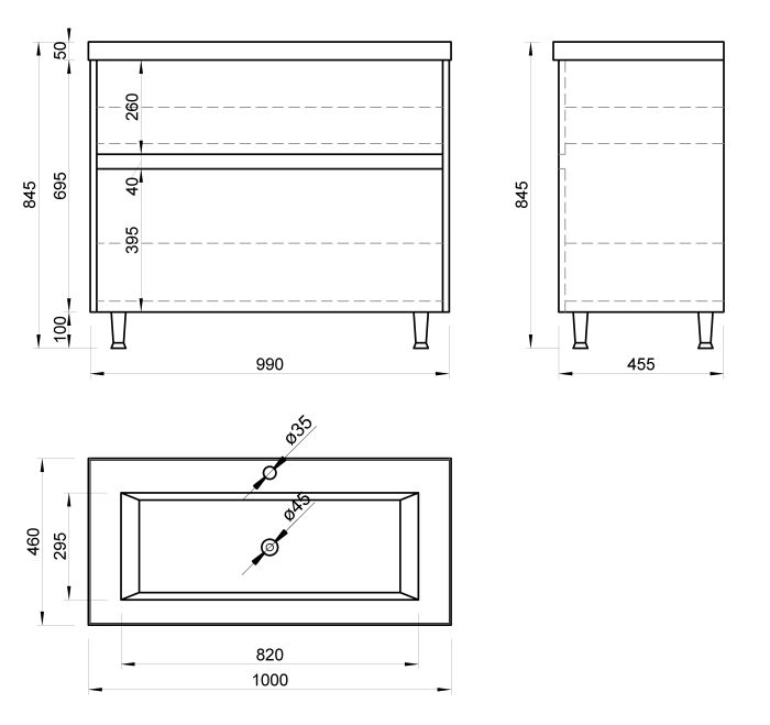 Тумба NERRO ТН-2 -70 під умивальник SAVA-70