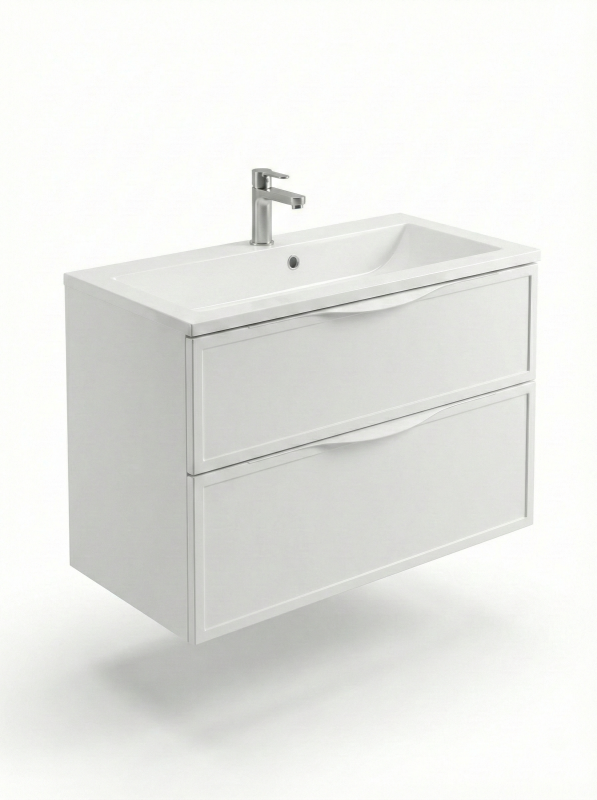 Тумба Erika ТП2-85 білий матовий під умивальник Streng 85