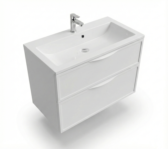 Тумба Erika ТП2-85 білий матовий під умивальник Streng 85