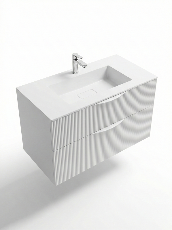 Тумба Style ТП2-100 білий матовий під умивальник Erika 100