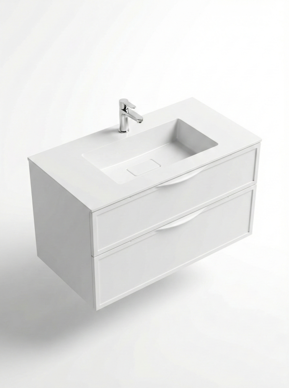 Тумба Erika ТП2-100 білий матовий під умивальник Erika 100