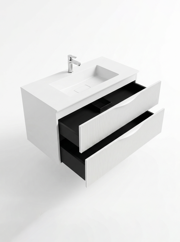 Тумба Style ТП2-100 білий матовий під умивальник Erika 100