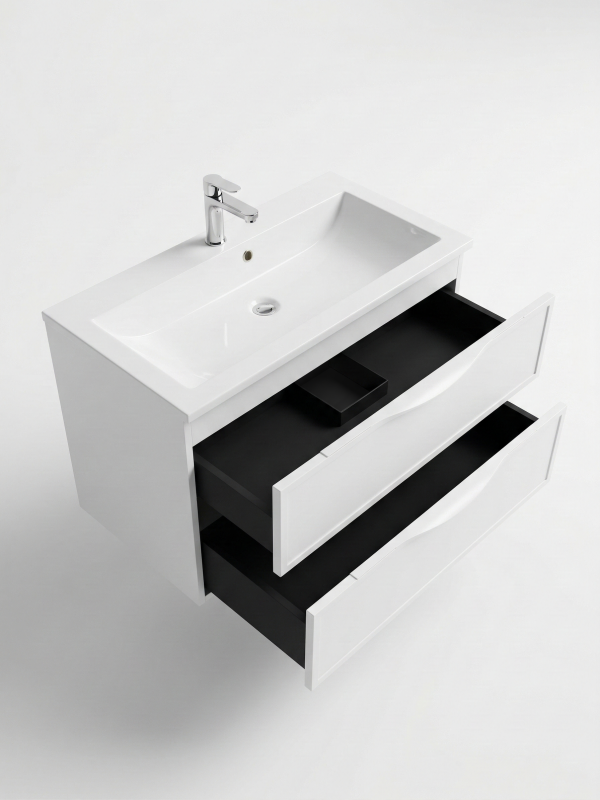 Тумба Erika ТП2-85 білий матовий під умивальник Streng 85