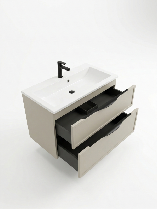 Тумба Erika ТП2-85 мокко матовий під умивальник Streng 85