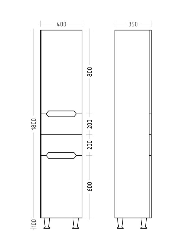 Пенал у ванну "ALLET" ATP-40, R