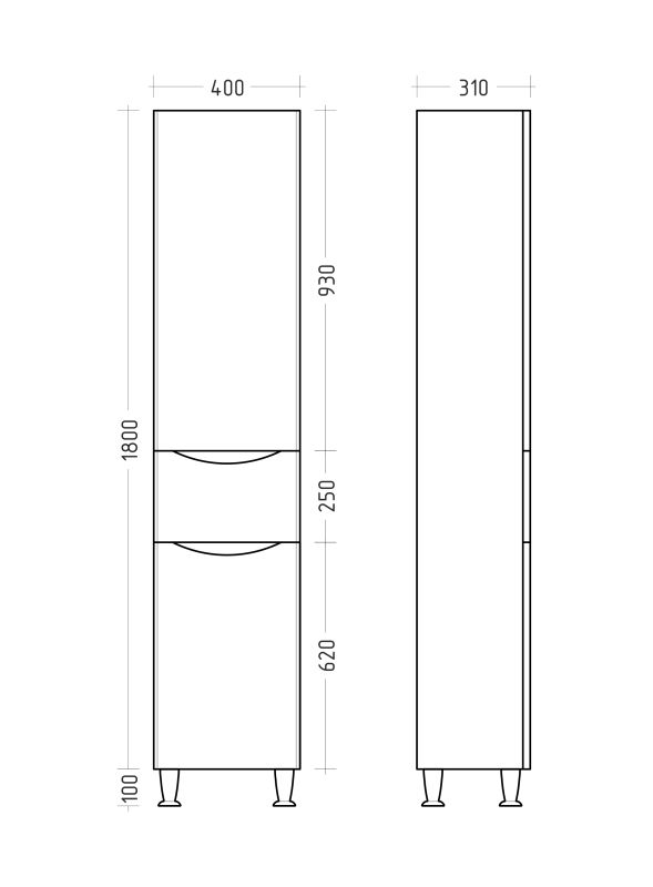 Пенал "MILANA" MLP-190, R