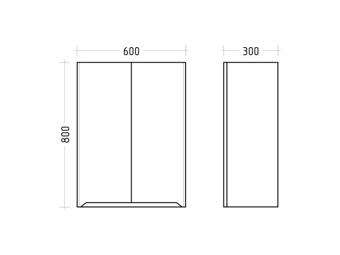 Шафа навісна у ванну "PRIME" PRC-60