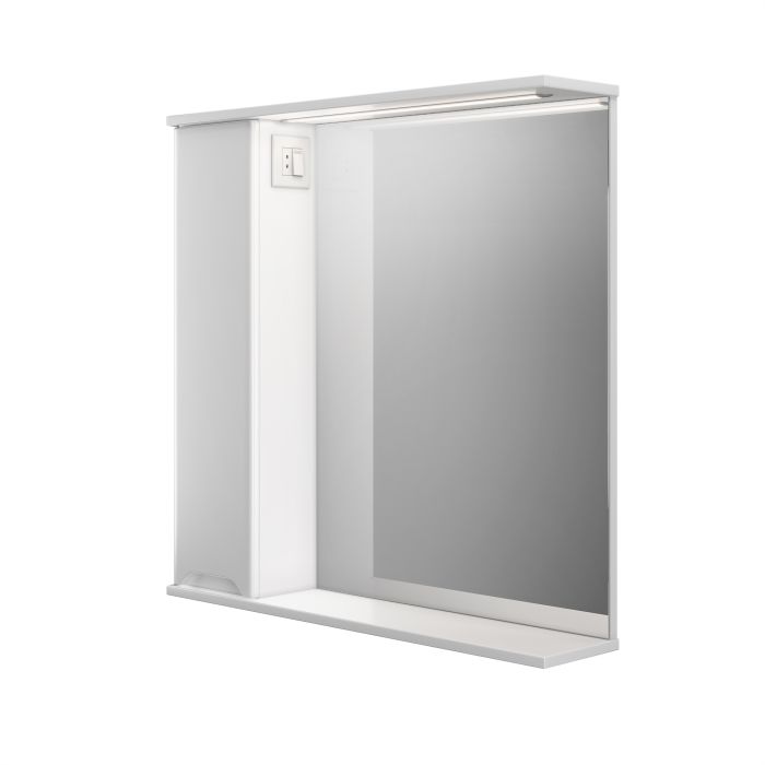 Шафа навісна з дзеркалом "PRIME" PRMC-80 з LED підсвіткою, L