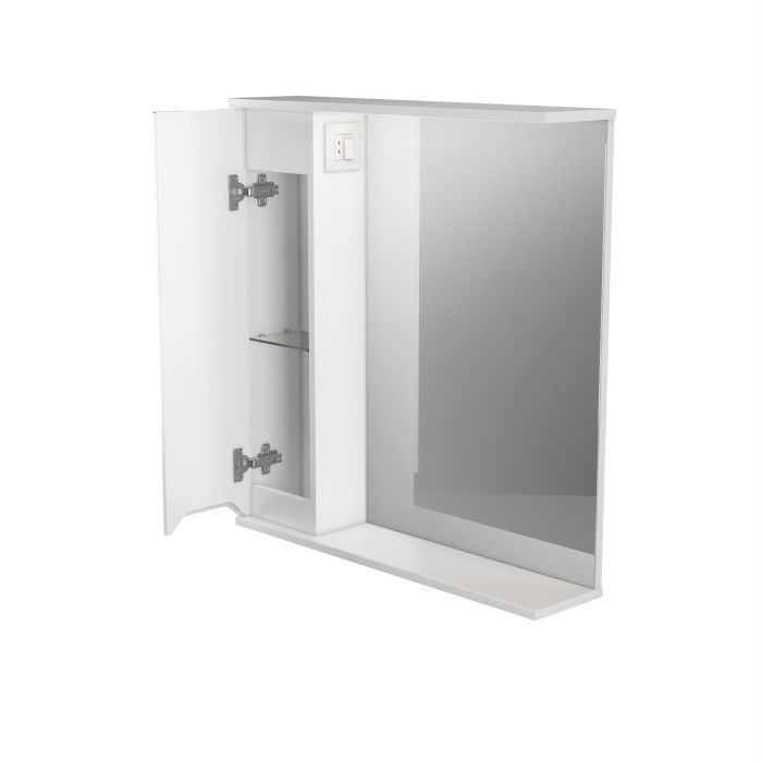 Шафа навісна з дзеркалом "PRIME" PRMC-80 з LED підсвіткою, L