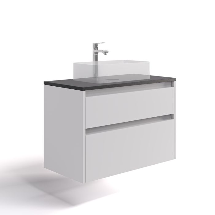 Тумба у ванну MODERN ТП2-85 зі стільницею (чорна)