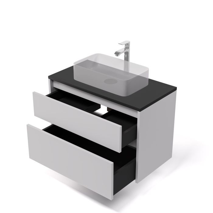 Тумба у ванну MODERN ТП2-85 зі стільницею (чорна)